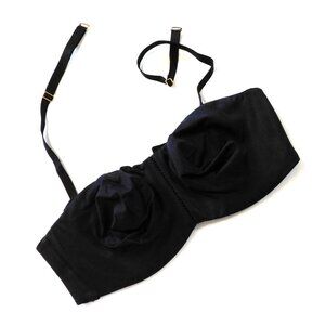 Soma Convertible Bra 38DDD Black Strapless Cross Back Adjustable Straps